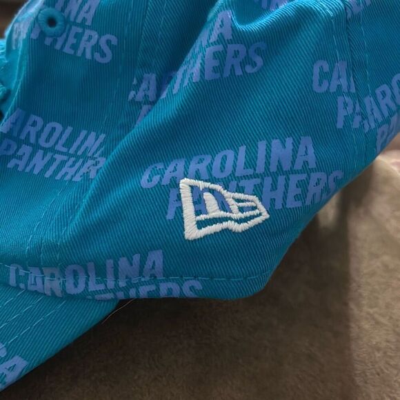 Carolina Panthers Hat Blue New Era 9Twenty Strap Back Baseball Cap. Women’s. - Picture 4 of 9